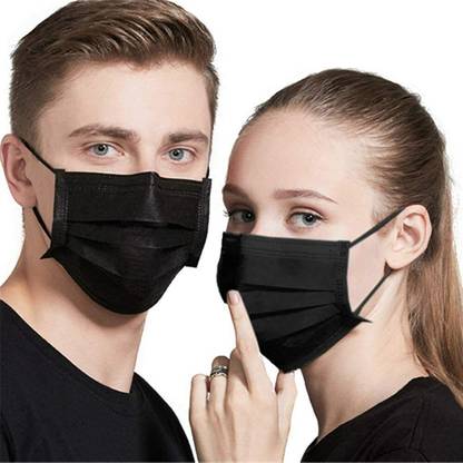 Mozette Black Masks Surgical/Pollution Free CX-193 Surgical Mask With Melt Blown Fabric Layer
