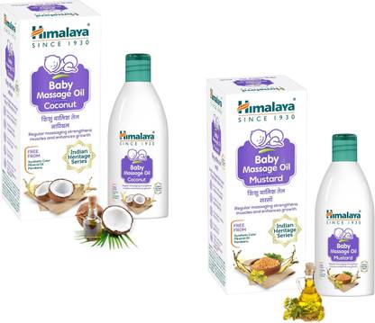 HIMALAYA Baby Massage oil Coconut & Mustard 2x200ml