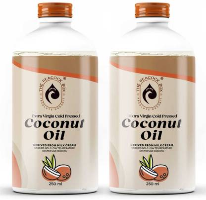 THE PEACOCK BOX Extra Virgin Cold Pressed Coconut Oil For Skin, Hair and Cooking Hair Oil