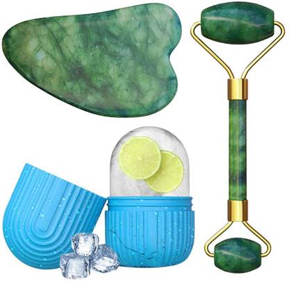 Saleslift Ice Roller and Face Stone Roller Massager with Gua Sha Stone Set Facial MASSAGER