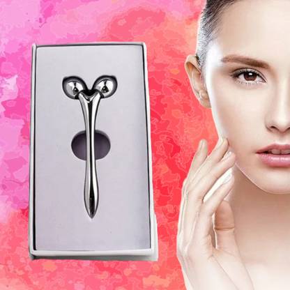 Silver tech 3D Massager 2 Wheel Skin Lifting Wrinkle Tightening Remover Facial Massage Tool