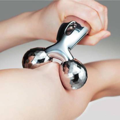 A V CREATION 3D Facial Massager 3D Manual Roller Face Body Massager | Wrinkle Remover | Facial Massage Relaxation | Tightening Shaping Massage Roller (Silver) Massager