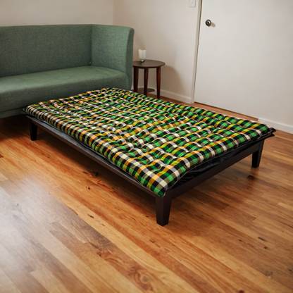 Anand Textile Check 6 X 6.5 4 inch Double Cotton Mattress
