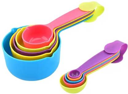 Giffy ® 10 Pcs Measuring Cup and Spoon for Measuring Dry & Liquid Ingredients Measuring Cup Set