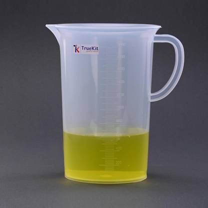 TRUEKIT Transparent Plastic Measuring Jug with Graduation Marks(Pack of 1) Measuring Cup