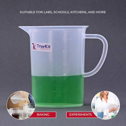TRUEKIT Transparent Plastic Measuring Jug with Graduation Mark (Pack Of 2) Measuring Cup