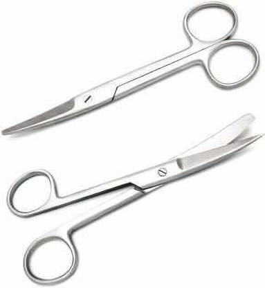 mediwave Surgical Instrument Dressing Scissor Straight and Curved Sharp/Blunt Dressing Forceps