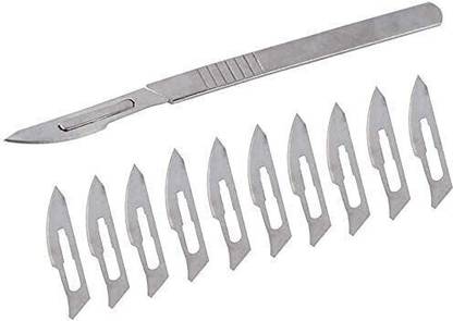 mediwave Surgical Blade Scalpel Blade no.11- 10 pcs with BP Handle No.3 Utility Forceps