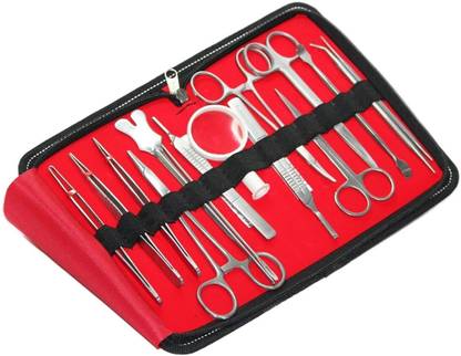 mediwave 17 Pcs. Re-usable Surgical Tool Kit For Medical Purpose Utility Forceps