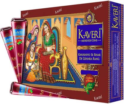 Kaveri Bridal Mehandi Cone for Hands Herbal Rajasthani Henna Paste Instant Natural Mehendi