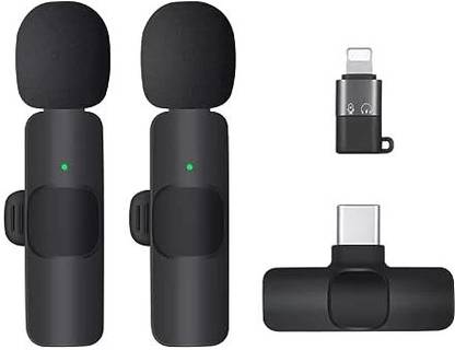 smooth life K9 Wireless Dual Microphone Mic for iPhone & Type C Mobile Youtubers, Vloggers Very Lightweight and Easy to Carry