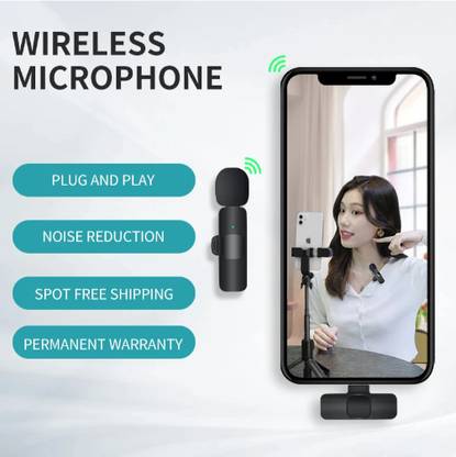 SACRO RAR_799R_K8 WIRELESS COLLER MICROPHONE FOR UTUBE,VLOGGING,REELS & LIVE STREAMING Microphone