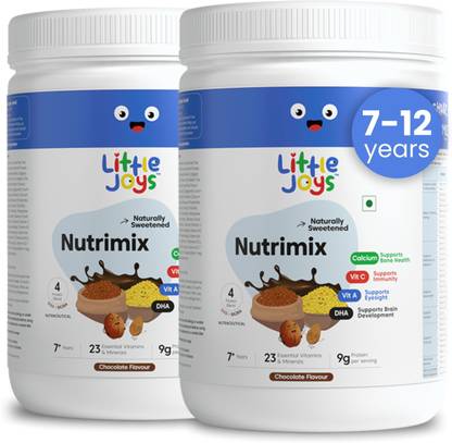 Little Joys Nutrimix Chocolate Nutrition Powder for Kids (7-12 years) | Supports Immunity