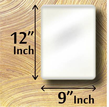 RannS 9" × 12" Inch Rectangular Mirror, 3.5mm thick / No Drill Required / Easy Stick Decorative Mirror