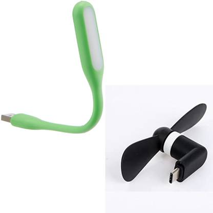 CreateByYou Combo Of USB Light And Type C Fan Accessory Combo