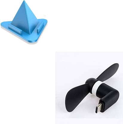 CreateByYou Combo Of Type C Fan And Pyramid Stand Accessory Combo