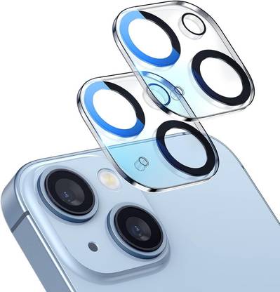 A3sprime Back Camera Lens Glass Protector for Apple iPhone 14, 14 Plus,, (Color - Transparent with Black Circle)