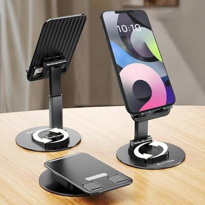 MISHTINCREATION Stand Portable Desktop Mobile Phone/Tablet Stand 360° Rotatable and Foldable Bicycle Phone Holder