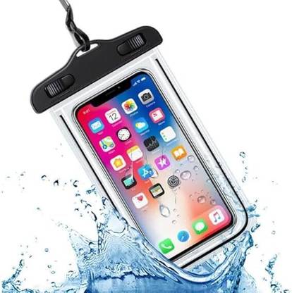 PAPLAJ ENTERPRISES Pouch for Rain for Mobile Touch Sensitive Waterproof Mobile Pouch with Strap, Size upto 6.5" Mobiles
