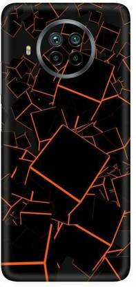 FCS Mi 10T Lite, Mi 10T Lite Box Orange Printed Back Skin Mobile Skin
