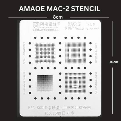AKT AMAOE MAC-2 STENCIL BGA Reballing Stencil MAC2 MAC3 For Chip Tin Planting Soldering net Stencil for MAC SSD CPU IC Stencil