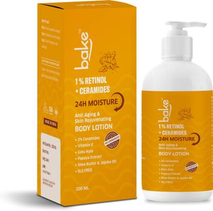 Bake 1% Retinol + Ceramides Body Lotion for Anti Aging & Wrinkles
