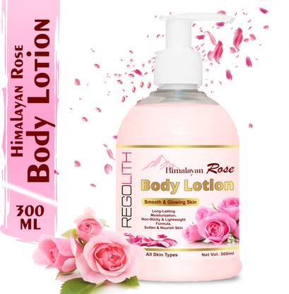 Regolith Himalayan & Rose body lotion for smooth & Brightening Skin, Glow Fairness lotion