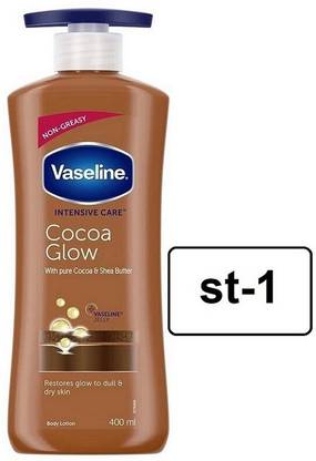 Vaseline Cocoa Glow With Pure Cocoa & Shea Butter 400ml Body Lotion Set (1)