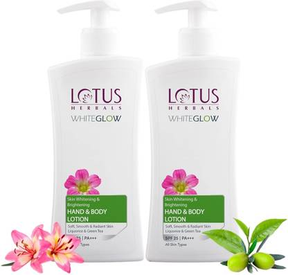 LOTUS HERBALS Skin Whitening& Brightening Hand&Body Lotion SPF-25|PA++++