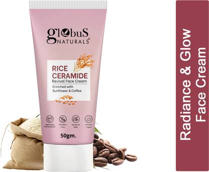 Globus Naturals Rice Ceramide Revival Face Cream, Suitable For All Skin Types