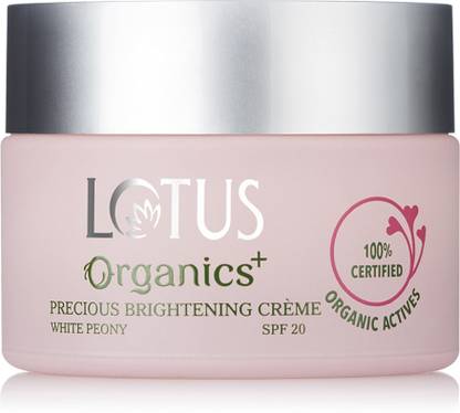 Lotus Organics+ Precious Brightening Creme White Peony SPF 20 |Reduces Pigmentation & Sun Damage