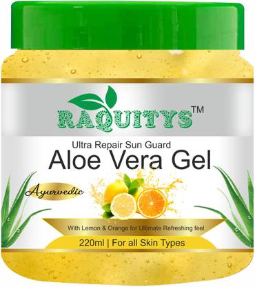 RAQUITYS Sun Guard Aloe Vera Gel with Lemon & Orange – SPF 22  (100 g)