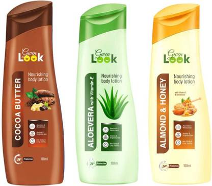 GWENLOOK Cocoa Butter, Aloe Vera & Almond Body Lotion