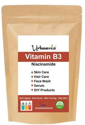 Urbaano Herbal Niacinamide Powder (Vitamin B3)100gm For Making DIY Cream, Serum & Skin Care.