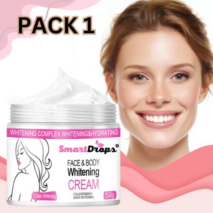 smartdrops Skin Brightening Cream - Smooth&Even Skin|Face&Body Moisturizer for Glowing Skin