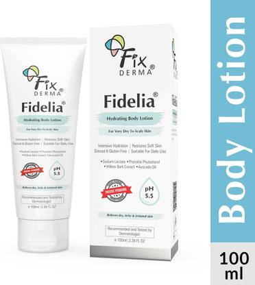 Fixderma Fidelia Hydrating Body Lotion for Dry & Scaly Skin, Moisturizer for Face & Body