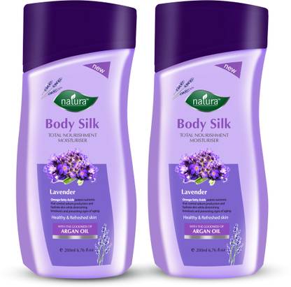 Natura Body Silk Total Nourishment Moisturiser Lavender Body Lotion (Pack of 2)