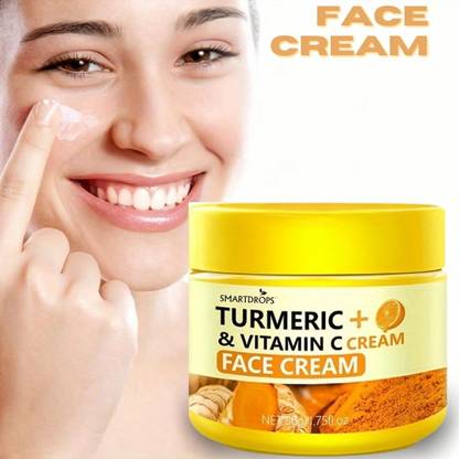 Smartdrops Turmeric Protective Cream for Fair and Glowing Skin, with Vitami C Facecrem Pk 1