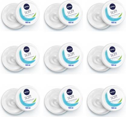 NIVEA Soft Light Moisturizing Cream - 100ml (Pack of 9)