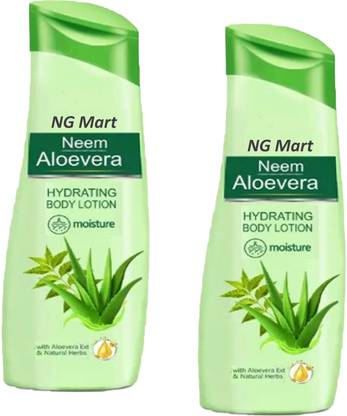 NGMART ALOEVERA & NEEM BODY LOTION FOR SOFTEN & SMOOTH SKIN PACK OF - 100ml x 2