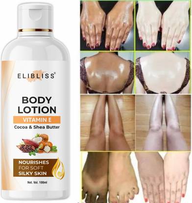 ELIBLISS Body Lotion for Dry Skin, Rose & Argan Oil with Advanced Cocoa