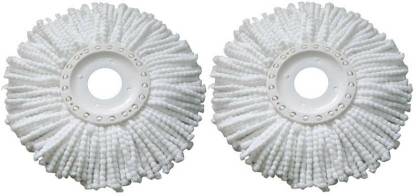 MobFest (Pack of 2) Replacement Mop Micro Head Refill For 360 Spin Magic Wet & Dry Mop