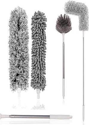 TNEMEC Flexible Duster For Fan Cleaning Mop With Long Rod,Spider Web Cleaner Stick, Microfibre Wet and Dry Broom