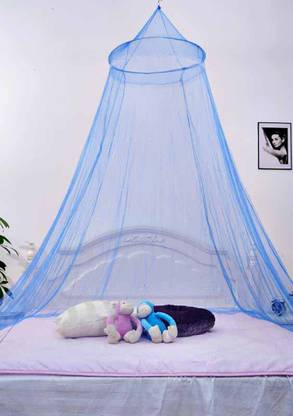 Radhekrishna Enterprises Polyester Adults Washable RK_Double Bed [Round] Mosquito Net 1///59 Mosquito Net