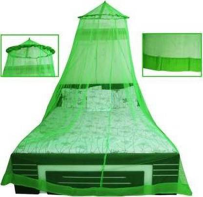 O AND M FASHION Polyester Adults Washable Round Mosquito Net For Double Bed Mosquito Net