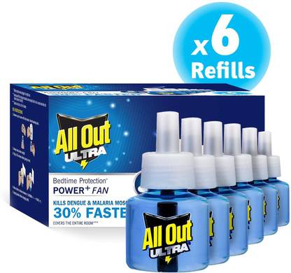 अल आउट Ultra 6 Faster Action Refills 6 मॉस्क्वीटो वेपराइज़र रिफिल