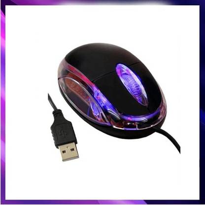 NKL Stylish USB Wired Gaming Mouse With Lights for Computer 123 Wired Ambidextrous Optical  Gaming Mouse