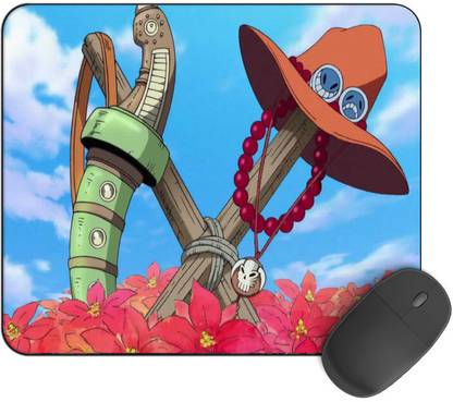 Kirmada Gaming Mouse Pad - White Beard And Ace Grave (One Piece) Smooth Surface Non Slip Base Mousepad