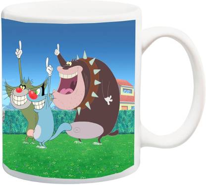 ME&YOU Gifts For Boy Girl Kids Niece Children Brother Nephew Sister Cousin On Happy Birthday (IZ17-VK-MU-01145) Oggy And Cockroach Printed Ceramic Coffee Mug
