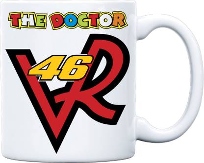 Bhavya Lifestyles Valentino Rossi The Doctor VR 46 Printed Cup Ceramic Coffee Mug